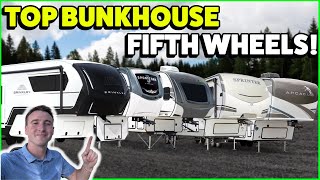 The TOP Picks for BEST Bunkhouse Fifth Wheels For Families in 2024 and 2025 [upl. by Arturo]