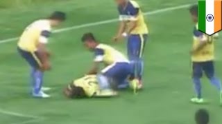 Goal celebration death Indian soccer player dies after breaking his neck [upl. by Navoj916]