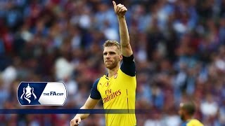 Per Mertesacker header  Arsenal 40 Aston Villa  Goals amp Highlights [upl. by Aniuqahs]