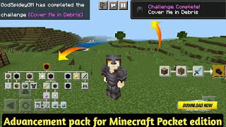 Advancements AddOn for Minecraft Pe  java Achievements pack In MinecraftPe  in hindi  2022 [upl. by Emilee]