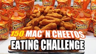 150 MAC N CHEETOS EATING CHALLENGE 30 Boxes [upl. by Anyahs]