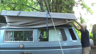 vw westfalia canvas replacement part 1 [upl. by Ettelra]