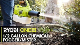 RYOBI 18V ONE 12 Gallon Chemical FoggerMister [upl. by Erialcyram533]