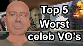 Top 5  Worst celebrity voice acting in gaming [upl. by Damian440]