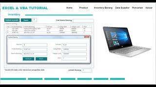 MEMBUAT FORM INVENTORY BARANG  INVENTORY GUDANG PART 1  EXCEL amp VBA TUTORIAL [upl. by Marlie]