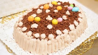 TORTA UOVO DI PASQUA AL CIOCCOLATO  EASTER EGG CAKE WITH CHOCOLATE [upl. by Eeuqram951]