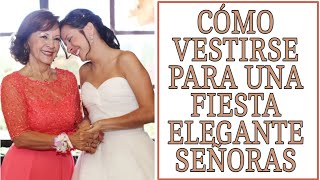 Los mejores Vestidos para fiesta casamiento para señoras mayores de 50 60 70 80 años moda elegancia [upl. by Darcee31]