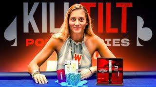 Gaëlle Baumann finit 1ère sur le High Roller des Kill Tilt Poker Series  VLOG KTPS 2 [upl. by Dobrinsky622]