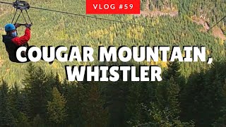 Longest zipline in CanadaTrip to Cougar Mountain WhistlerMusttry in British Columbia [upl. by Eixid]