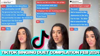 TIKTOK SINGING DUETS COMPILATION FEB 2024 officialemmawhite TIKTOK [upl. by Lynette107]