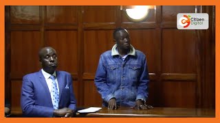 UoN student Bernard Wangila who was arrested with alleged petrol can charged in court [upl. by Legnalos480]