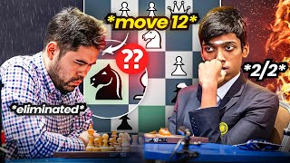 Praggnanandhaa ELIMINATES Hikaru Nakamura From 2023 FIDE World Cup [upl. by Aniretac]