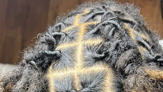 HOW TO BARREL TWIST DREADSlOCS FOR BEGINNERS ‼️ll shamiareneeeee retwist dreadlocks tutorial [upl. by Weissberg]