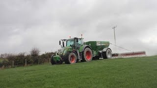 Tinsley Contracts spreading Lime With a Prototype Spread Point Lime Spreader [upl. by French]