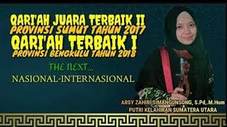 ARSY ZAHIRI SIMANGUNSONG QARIAH KELAHIRAN LABURA KUALUH LEIDONG  NASIONAL  INTERNASIONAL [upl. by Selimah]