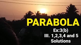 ParabolaEx3b III1234 and 5 solutions Intersecondyearmaths2bconicsections ipe [upl. by Wamsley]