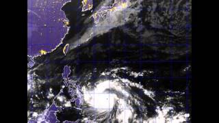 The full life of Super Typhoon Haiyan Visible  Infrared satellite animation [upl. by Htiderem]