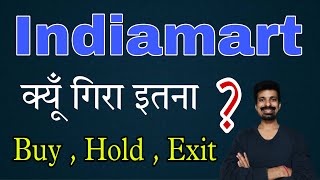 Why Indiamart Intermesh Share is falling  Indiamart share analysis 🧐  Buy  Hold Exit [upl. by Berg421]