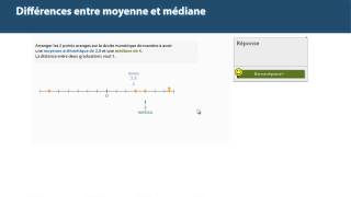 Exercice  différences entre moyenne et médiane [upl. by Tuneberg]