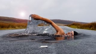 Photoshop Tutorial  Swimmer on Road Manipulation [upl. by Katsuyama]