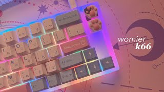 womier k66 unboxing amp modding  akko jelly pink switches [upl. by Sucramed446]