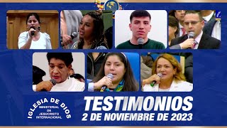 Testimonios 2 de noviembre de 2023  Iglesia de Dios Ministerial de Jesucristo Internacional [upl. by Nnaesor944]