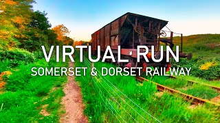 Virtual Run  Somerset amp Dorset Railway at Midsomer Norton  Treadmill Spring Scenery [upl. by Adnavoj]