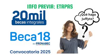 Cómo Participo En BECA 18 2025 Y Qué Pasos Debo Seguir  Etapas De Beca 18 2025 Explicados [upl. by Hidie477]