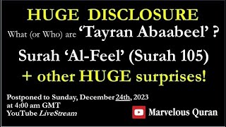 YT168 What or Who are Tayran Abaabeel Surah AlFeel 105 Other Huge Disclosures [upl. by Marder350]