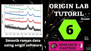 How to smooth a plot in OriginHow to smooth data Raman using Origin software 2018 [upl. by Bathulda]