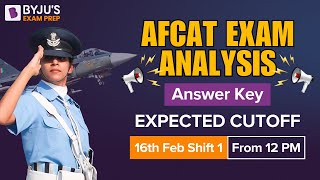 AFCAT 1 2024 Exam Analysis  16th Feb 1st Shift  AFCAT Exam Analysis 2024  AFCAT Answer key [upl. by Hawley448]