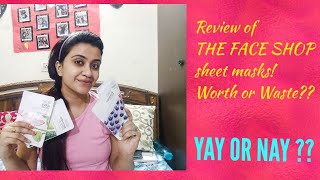 THE FACE SHOP Face Sheet Mask Honest Review  In Hindi  Highly Requested Video  Priyanka Ghosh [upl. by Malim]