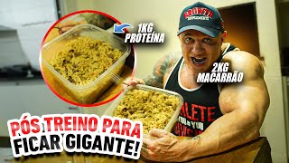 PÓS TREINO PARA FICAR MONSTRO  MACARRÃO ANABÓLICO DO FABIO GIGA  3KG DE COMIDA [upl. by Ellerihs83]