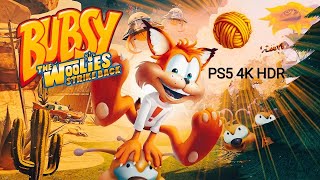 Bubsy The Woolies Strike BackPS5 4K HDR full game [upl. by Airemahs]