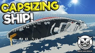 MILITARY SHIP VS TSUNAMI amp PARACHUTES  Stormworks Build and Rescue Gameplay  Sinking Survival [upl. by Outhe]