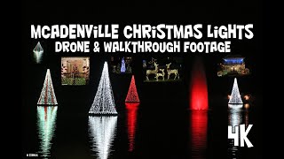 McAdenville Christmas Lights 2023Christmas Town USA 4K DJI Mavic Air 2S Drone Footage Walkthrough [upl. by Yzeerb]