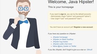 Jhipster With Angular 2  Java Web Application  MySql [upl. by Eerdna]