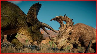 Sinoceratops VS Triceratops  Jurassic Clash  Jurassic World Evolution 2 [upl. by Orian]