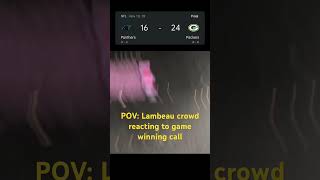 Lambeau Field crowd reacting to game winning call [upl. by Mathre98]