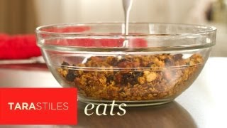 Healthy Maple Granola Recipe  Tara Stiles Eats [upl. by Allertse581]