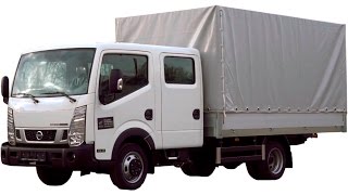 Обзор Nissan Cabstar сдвоенная кабина Борттент фургон 16м3 7 европаллет [upl. by Ailel181]