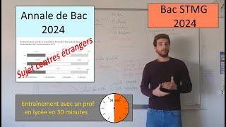 Correction dun sujet de bac écodroit 2024 STMG [upl. by Lartnom]