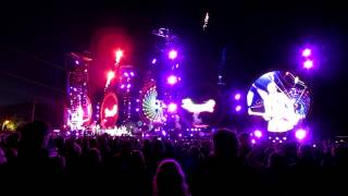 Coldplay Mylo Xyloto Tour Intro  Hurts Like Heaven live  Malieveld The Hague 6 september 2012 [upl. by Imiaj]