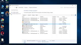 Uninstall Microsoft SQL Server 2008 R2 Native Client on Windows 10 [upl. by Ahcarb317]