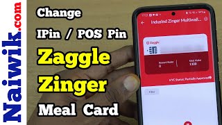 How to change iPin  POS Pin of Zaggle zinger Meal card [upl. by Wystand]