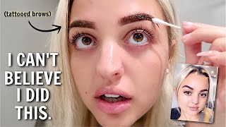 I GOT MY EYEBROWS MICROBLADED MY EXPERIENCE [upl. by Ammamaria]