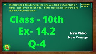 Ex 142 Q4 Class10  Statistics  Class10 Math  Class10 Ex 142 Q4  Green Board Classes [upl. by Wymore102]