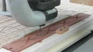 Dorset Custom furniture using MultiCam router to cut bubinga [upl. by Snashall446]