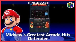 Midways Greatest Arcade Hits Volume 1  Defender Nintendo 64 [upl. by Anohsal]