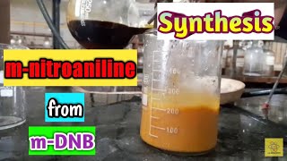 Synthesis of mnitroaniline from mdinitrobenzene  Saw in the discription box [upl. by Nylynnej]